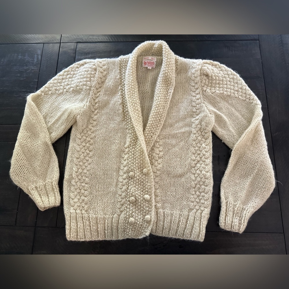 Vintage Beldoch Popper hand knitted Sweater Sz L